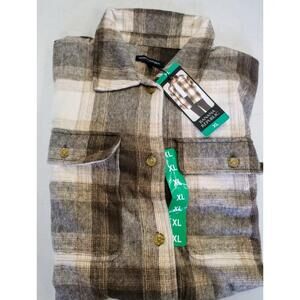 Banana Republic Ladies' Shirt Jacket - Brown PLAID (Size XL) Y18